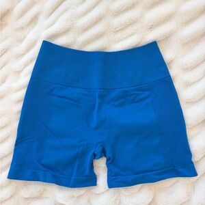 New Seamless High-Waist Blue Women's Shorts